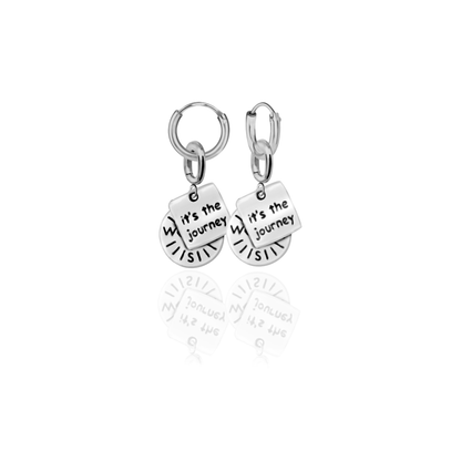 [PRE-ORDER] Nova Compass with "It’s the Journey" Charm, Paper Clip Chain  – Pathfinder, Journey, Discovery, Guidance, Teacher Appreciation Gifts, Learning Journey - Gold, Silver🌟