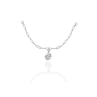 [PRE-ORDER] Nova Compass with "It’s the Journey" Charm, Paper Clip Chain  – Pathfinder, Journey, Discovery, Guidance, Teacher Appreciation Gifts, Learning Journey - Gold, Silver🌟