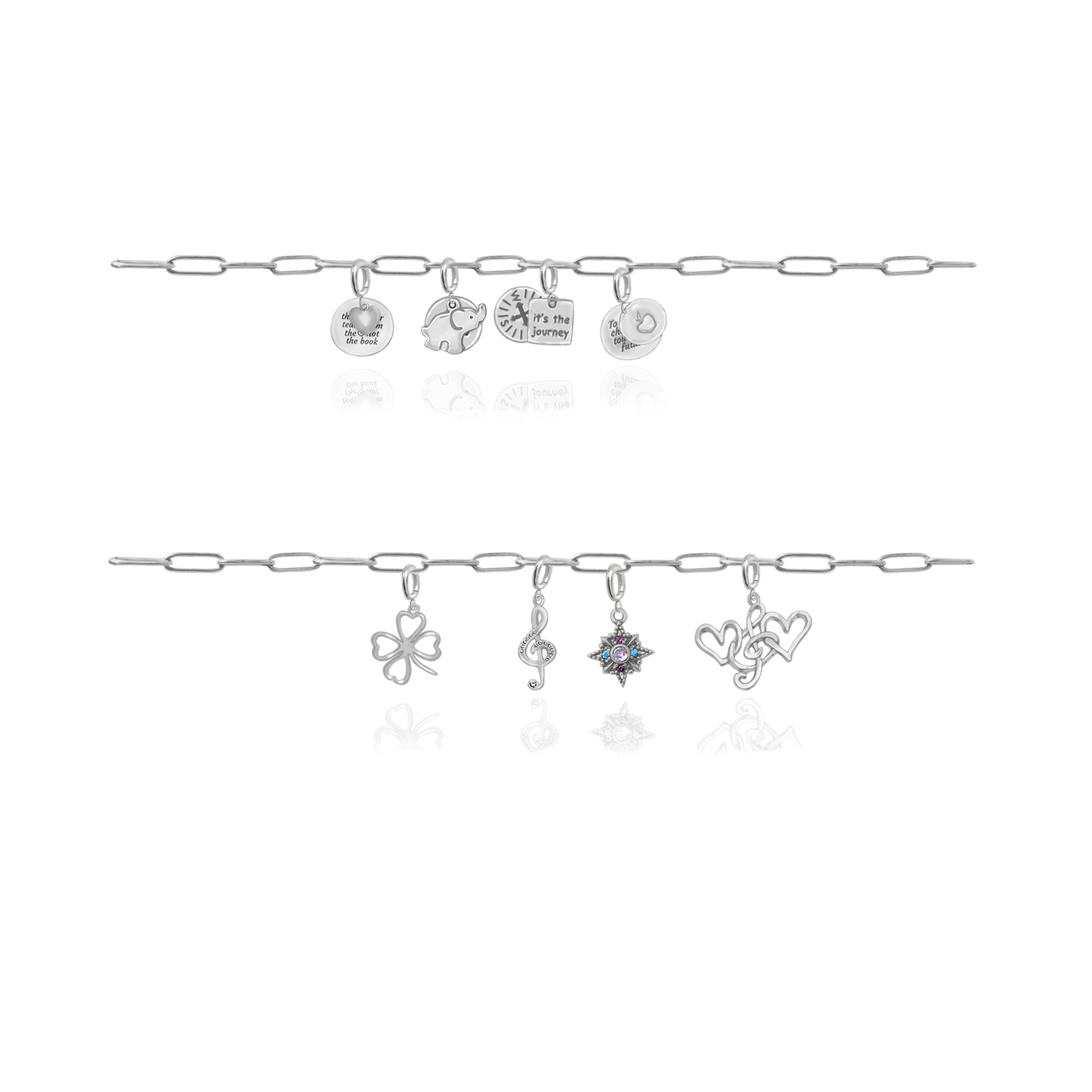 [PRE-ORDER] Nova Compass with "It’s the Journey" Charm, Paper Clip Chain  – Pathfinder, Journey, Discovery, Guidance, Teacher Appreciation Gifts, Learning Journey - Gold, Silver🌟