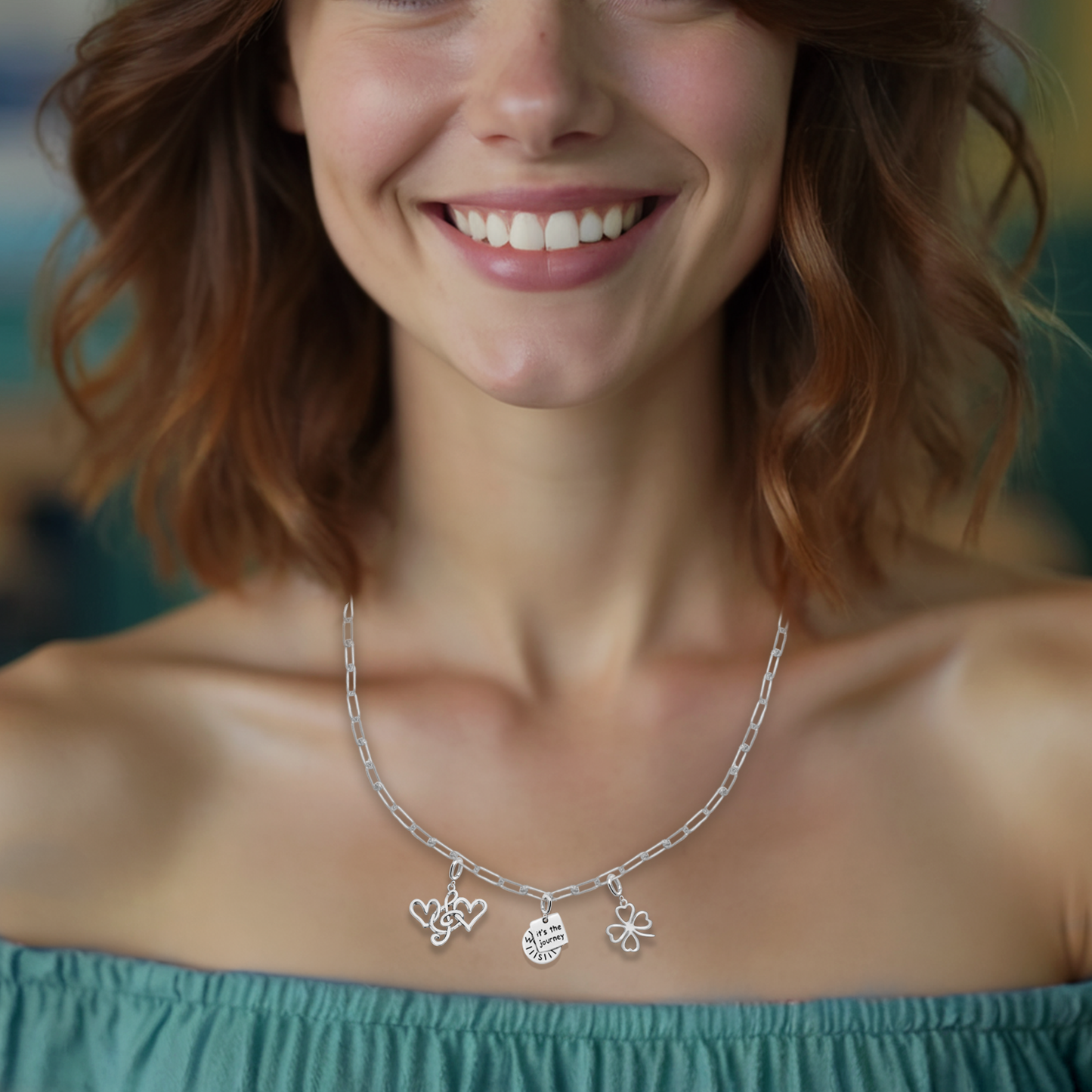 [PRE-ORDER] Nova Compass with "It’s the Journey" Charm, Paper Clip Chain  – Pathfinder, Journey, Discovery, Guidance, Teacher Appreciation Gifts, Learning Journey - Gold, Silver🌟