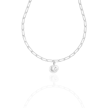 [PRE-ORDER] Elara Apple with "To Teach is to Touch the Future" Charm, Paper Clip Chain  – Legacy Apple, Teaching, Impact, Inspiration, Future, Generations, Teacher Appreciation Gifts - Gold, Silver🍎
