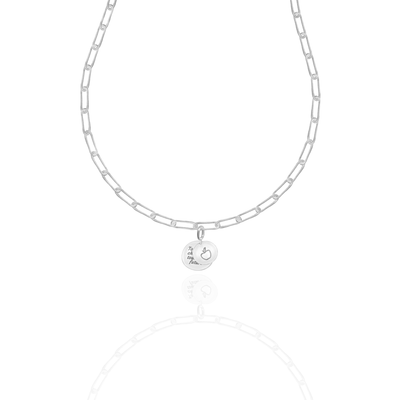 Elara Apple with "To Teach is to Touch the Future" Charm, Paper Clip Chain  – Legacy Apple, Teaching, Impact, Inspiration, Future, Generations, Teacher Appreciation Gifts - Gold, Silver🍎