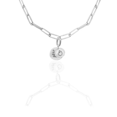 Elara Apple with "To Teach is to Touch the Future" Charm, Paper Clip Chain  – Legacy Apple, Teaching, Impact, Inspiration, Future, Generations, Teacher Appreciation Gifts - Gold, Silver🍎