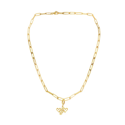 Lyric Harmony of the Heart, Paper Clip Chain, Hearts and Treble Clef Charm, Music, Passion, Creativity, Inspiration, Teacher Appreciation Gifts - Gold, Silver 🎶