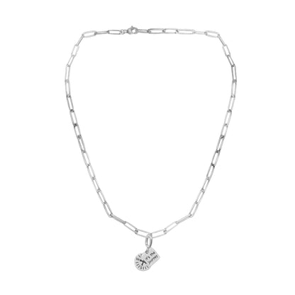 [PRE-ORDER] Nova Compass with "It’s the Journey" Charm, Paper Clip Chain  – Pathfinder, Journey, Discovery, Guidance, Teacher Appreciation Gifts, Learning Journey - Gold, Silver🌟