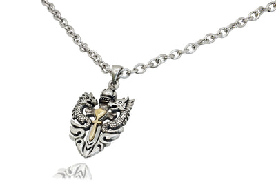 Drake Men's Dragon Pendant Necklace - Symbol of Strength and Renewal