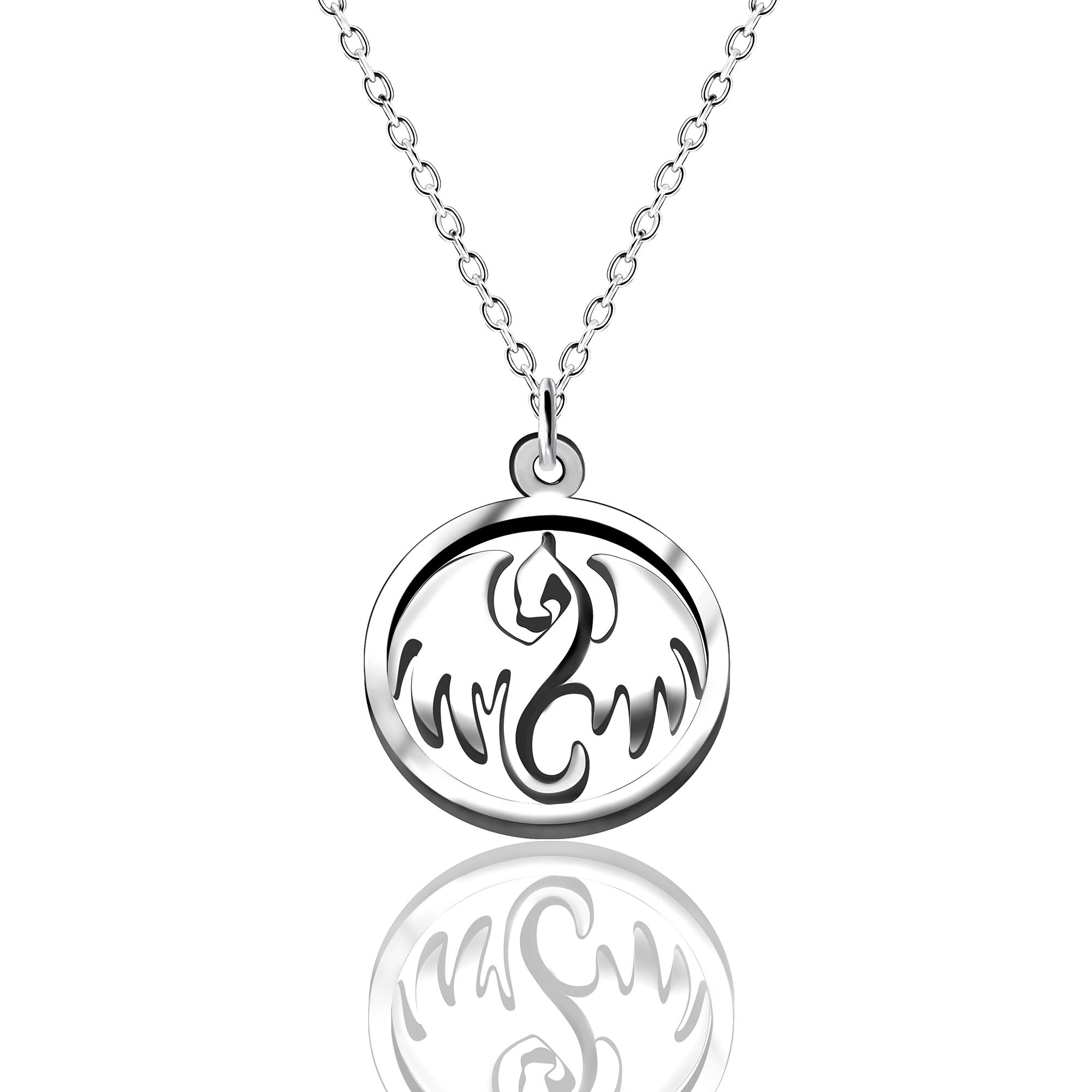 Aine Sterling Silver Mood Dragon Necklace for Women - Stylish Amulet with Gift Ready Packaging - 16-inch with 2-inch Extender - Meaningful Cool Necklaces