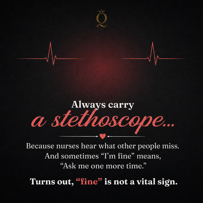 Always Carry a Stethoscope Heart Necklace | Gift for Nurses