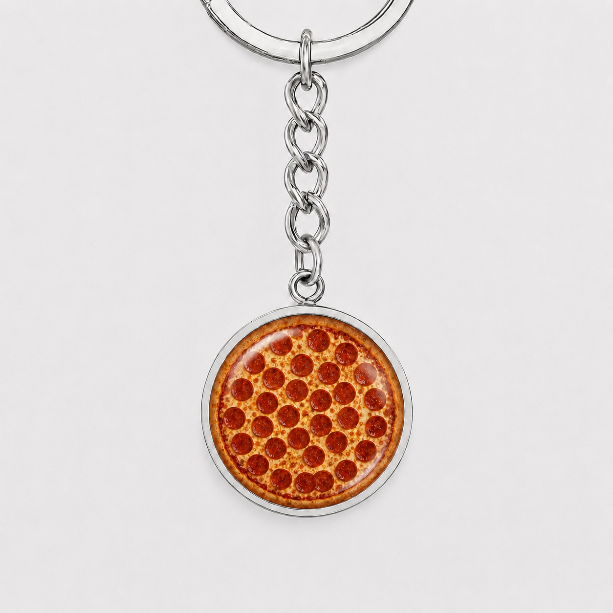 Always Carry Pizza Keychain – Personalized Pizza Photo Gift