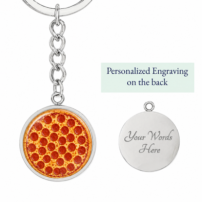 Always Carry Pizza Keychain – Personalized Pizza Photo Gift