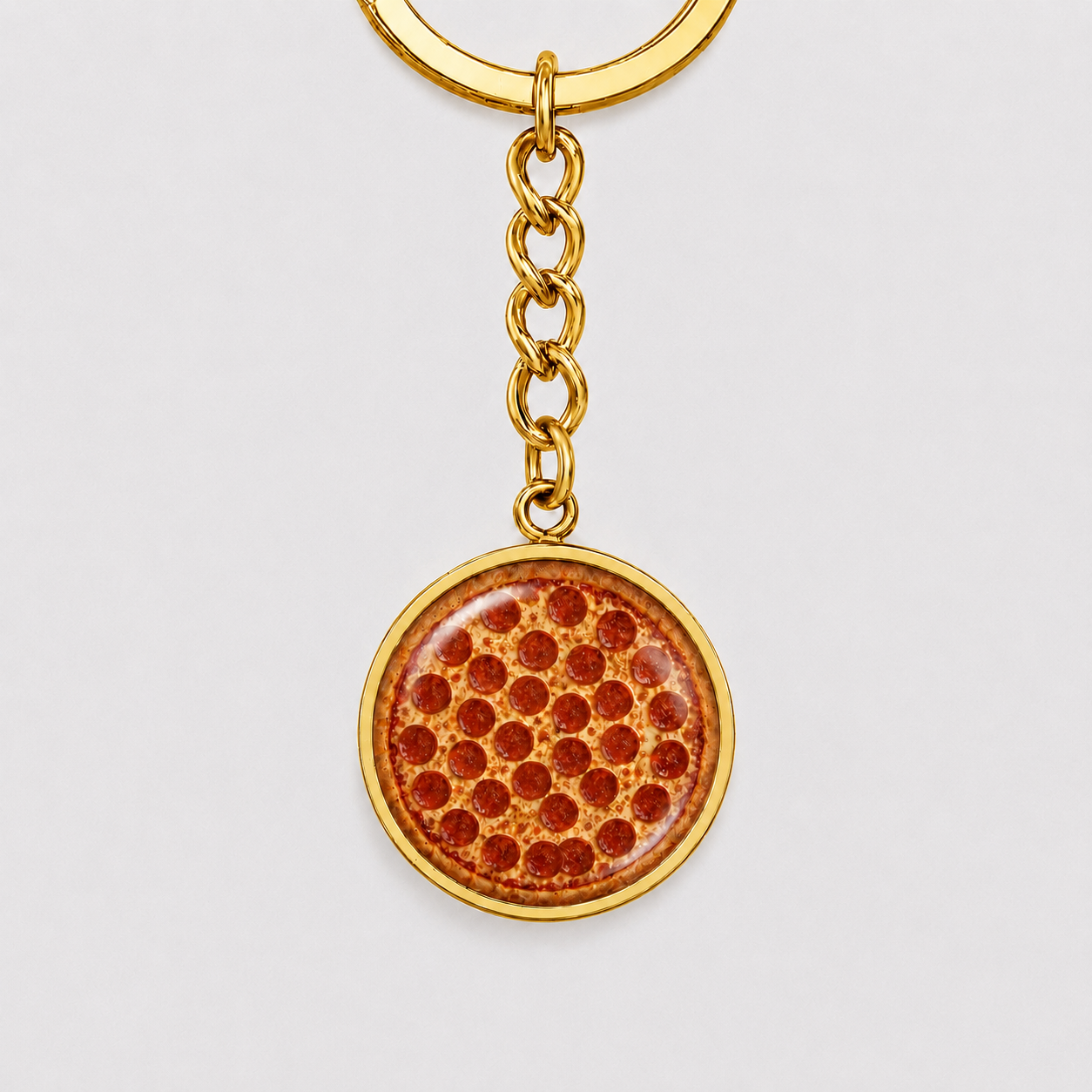 Always Carry Pizza Keychain – Personalized Pizza Photo Gift