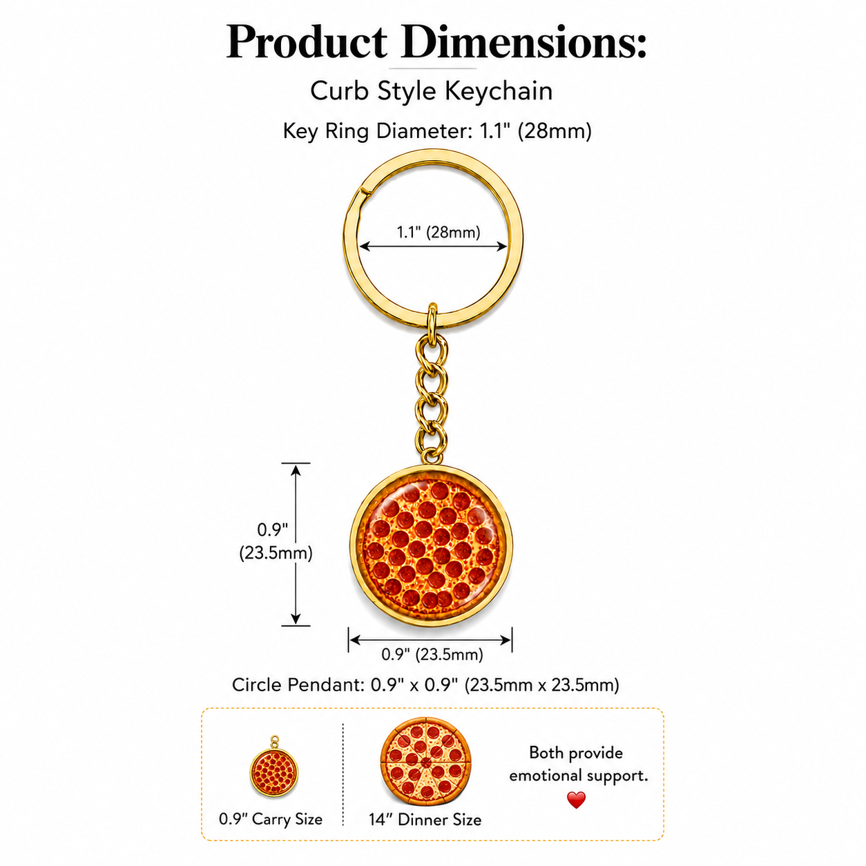 Always Carry Pizza Keychain – Personalized Pizza Photo Gift