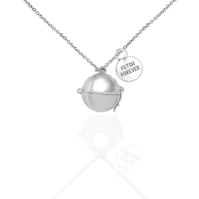 Catalina Tennis Ball Cremation Ash Holder Pendant Necklace, 100% Handmade - Silver Tone