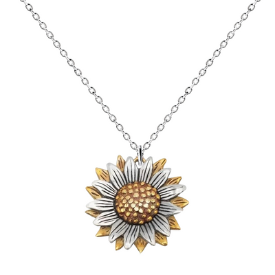 Yamileth Sunflower Charm Jewelry with Inspirational Greeting Card