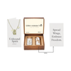 Aya Bird Cage with Key and Bird Charms Necklace, Womens Necklace, Gift for Women
