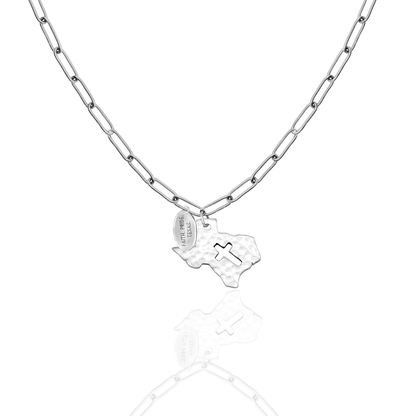 Ella Texas Map Cross Necklace for Women with Greeting Card