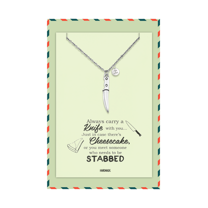 Maddox Best Friend Gifts Cooking Jewelry Knife Necklace Funny Birthday Cards
