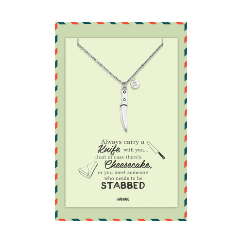 Maddox Best Friend Gifts Cooking Jewelry Knife Necklace Funny Birthday Cards