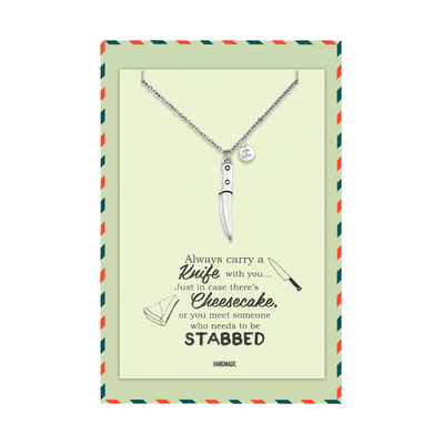 Maddox Best Friend Gifts Cooking Jewelry Knife Necklace Funny Birthday Cards