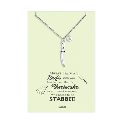 Maddox Best Friend Gifts Cooking Jewelry Knife Necklace Funny Birthday Cards