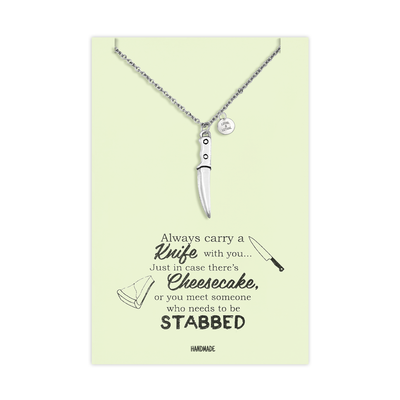 Maddox Best Friend Gifts Cooking Jewelry Knife Necklace Funny Birthday Cards