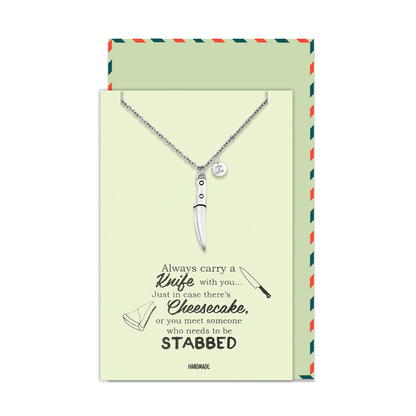 Maddox Best Friend Gifts Cooking Jewelry Knife Necklace Funny Birthday Cards