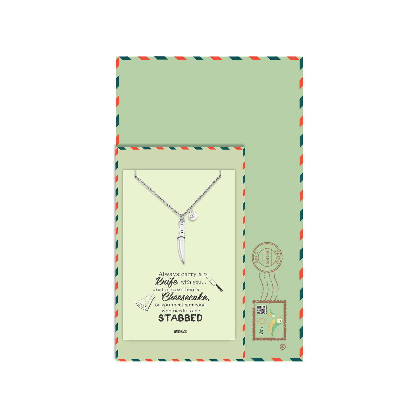 Maddox Best Friend Gifts Cooking Jewelry Knife Necklace Funny Birthday Cards