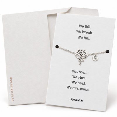 Quinnlyn & Co. Phoenix Earring, Pendant Necklace, Morse Code Bracelet Set of 2 with Inspirational Quote on Greeting Card