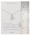 Quinnlyn & Co. Acorn in Circle Pendant Necklace, Handmade Gifts for Women with Inspirational Quote on Greeting Card