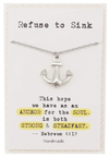 Quinnlyn & Co. Anchor Pendant Necklace, Religious Gifts for Women with Inspirational Quote on Greeting Card