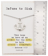 Quinnlyn & Co. Anchor Pendant Necklace, Religious Gifts for Women with Inspirational Quote on Greeting Card