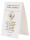 Quinnlyn & Co. Bear Claw on Book Pendant Necklace, Gifts for Women with Motivational Quote on Greeting Card