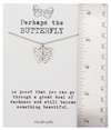 Quinnlyn & Co. Butterfly Pendant Necklace, Handmade Gifts for Women with Inspirational Quote on Greeting Card