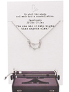 Quinnlyn & Co. Capricorn Zodiac Pattern Swarovzki Pendant Necklace, Birthday Gifts for Women, Teens and Girls with Inspirational Greeting Card