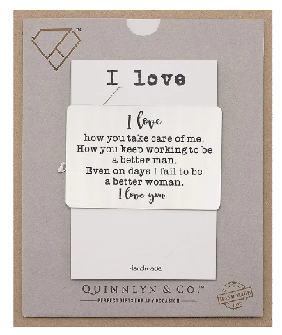 Quinnlyn & Co. I Love Wallet Card, Inspirational Gifts for Special Someone, Gifts for Men