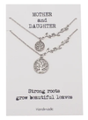 Quinnlyn & Co. Mother Daughter Tree of Life with Branch Pendant Set of 2 Necklaces, Handmade Gifts for Women with Inspirational Quote on Greeting Card