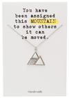 Quinnlyn & Co. Mountain Pendant Necklace, Gifts for Women with Motivational Quote on Greeting Card