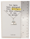 Quinnlyn & Co. Mountain Pendant Necklace, Gifts for Women with Motivational Quote on Greeting Card