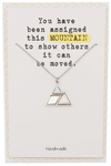 Quinnlyn & Co. Mountain Pendant Necklace, Gifts for Women with Motivational Quote on Greeting Card