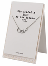 Quinnlyn & Co. Butterfly Pendant Necklace, Handmade Gifts for Women with Inspirational Quote on Greeting Card