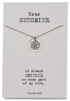 Quinnlyn & Co. Sun Pendant Necklace, Handmade Gifts for Women with Inspirational Quote on Greeting Card