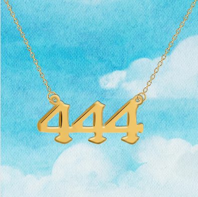 Quinnlyn & Co 222 and 444 Angel Pendant Necklace, Numerology-inspired Charm, Protection Gifts for Men and Women