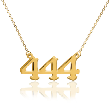 Quinnlyn & Co 222 and 444 Angel Pendant Necklace, Numerology-inspired Charm, Protection Gifts for Men and Women