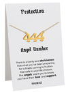 Quinnlyn & Co 222 and 444 Angel Pendant Necklace, Numerology-inspired Charm, Protection Gifts for Men and Women