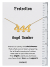 Quinnlyn & Co 222 and 444 Angel Pendant Necklace, Numerology-inspired Charm, Protection Gifts for Men and Women