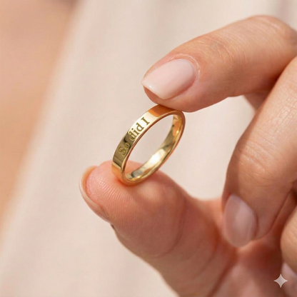 To My Wife — Engraved Ring with Message Card — Mother's Day Gift from Husband — The Best Person I Know