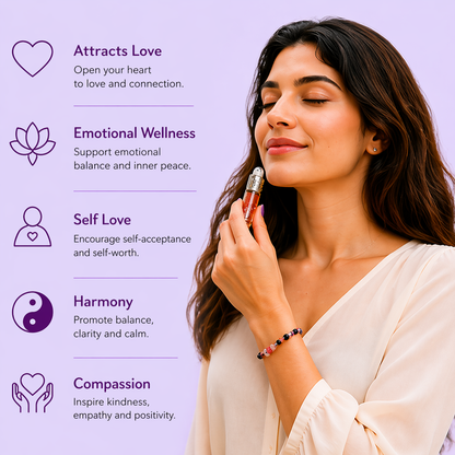 Scentual Stones Collection by Samahdee: Beaded Bracelets with Amethyst, Rose Quartz, Citrine & Organic Essential Oils for Tranquility, Love, and Prosperity - Aromatherapy Diffuser Jewelry for Men & Women