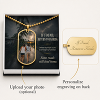 Luxury Dog Tag with Military Chain (Gold Finish)