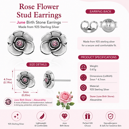 Milan Birthstone Necklaces Collection by Samahdee, Rings, Earrings: Handmade Flower Pendant with Colored Crystal - Gift for Mom, Daughter, BFF, Sister, Granddaughter, Niece