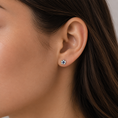 Milan Birthstone Necklaces Collection by Samahdee, Rings, Earrings: Handmade Flower Pendant with Colored Crystal - Gift for Mom, Daughter, BFF, Sister, Granddaughter, Niece